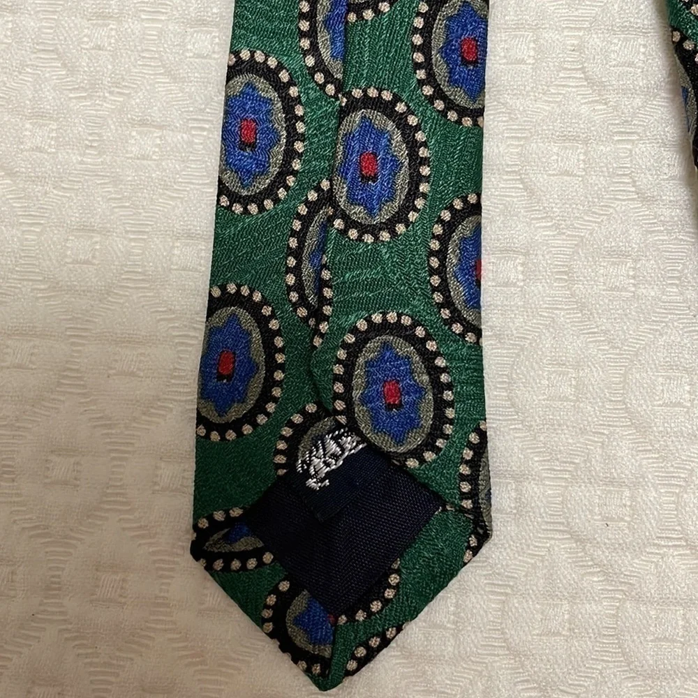 Burberry Green and Blue 100% Silk Tie—GREAT Looking!! Excellent Condition!!